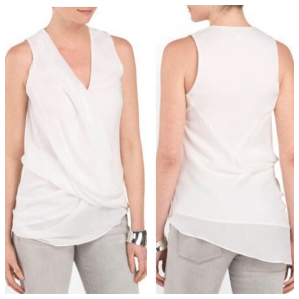 NWT Helmut Lang Soft Drape Overlap Top size L